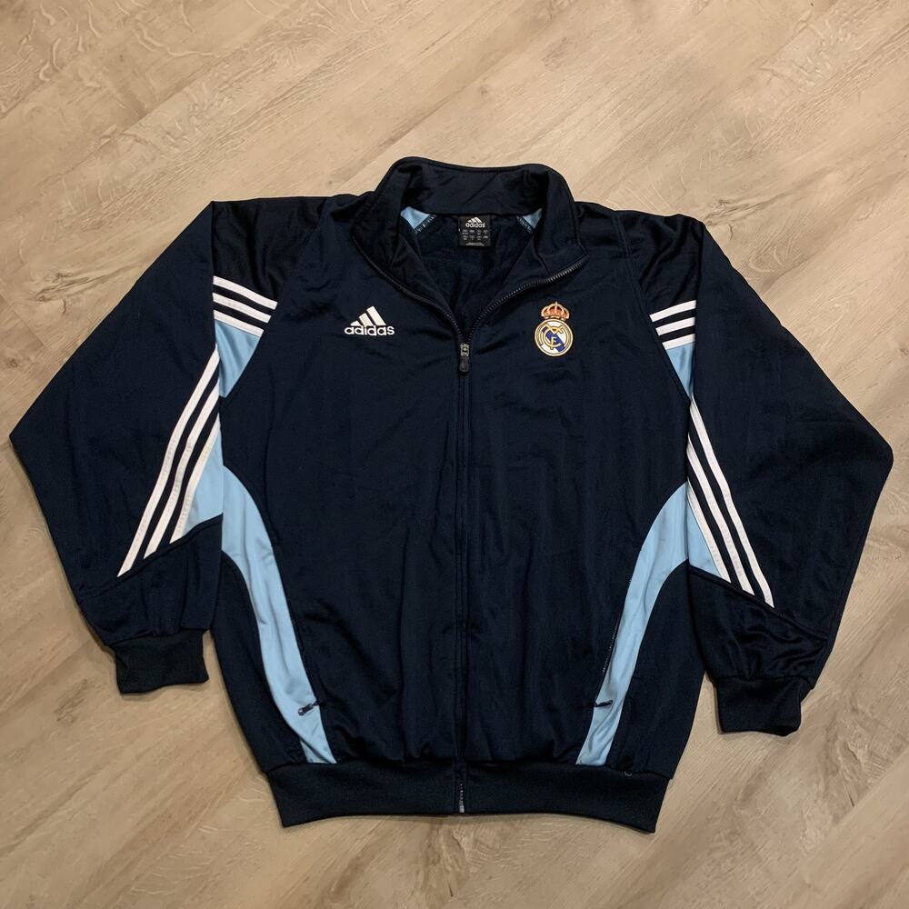 Vintage Y2K Adidas Real Madrid 2003/2004 Track Jacket Navy Blue Men's L 029783
